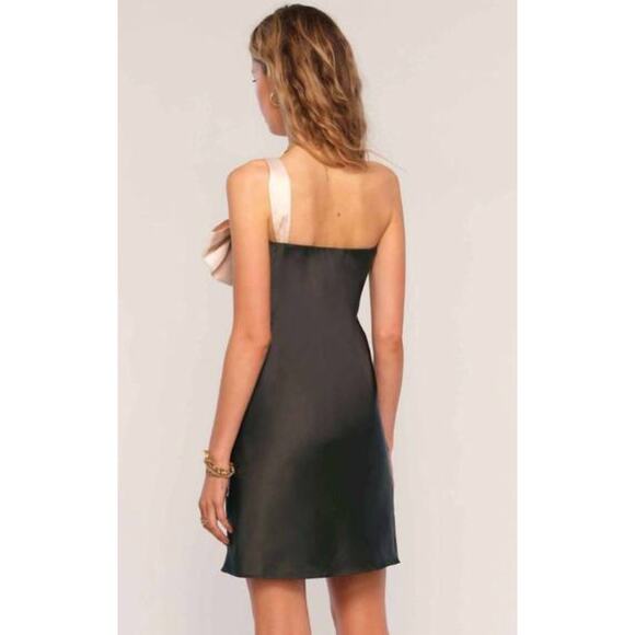Heartloom Dress Womens Small Black Garcia One Shoulder Bow Cocktail Party Lined - Picture 4 of 11